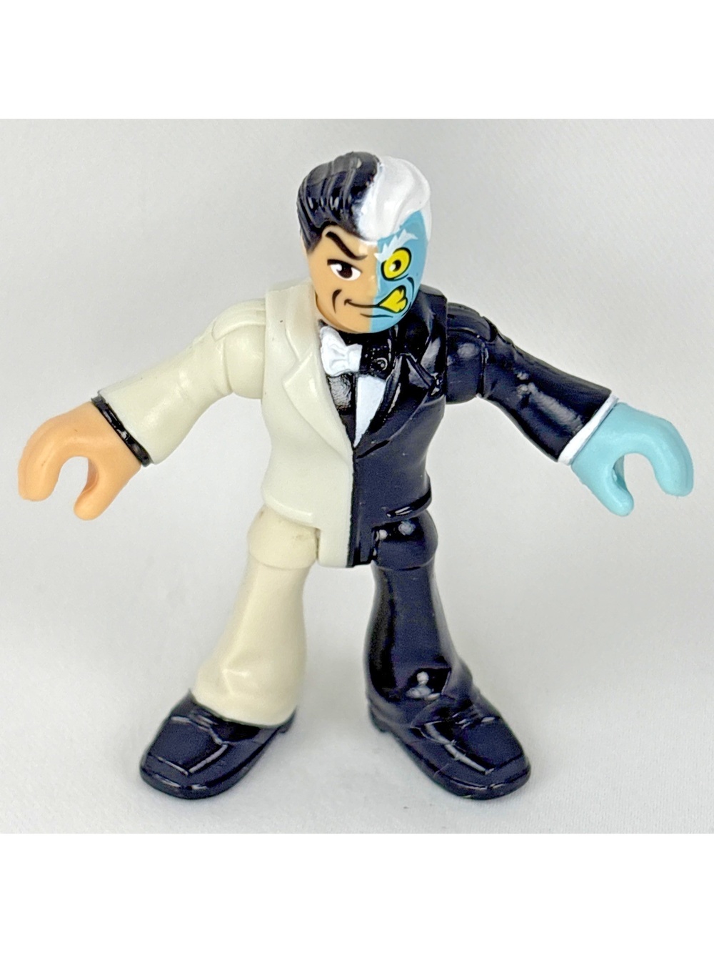 Imaginext DC Super Friends Two-Face Figure Black & White Tux Blue Skin